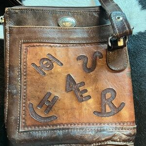 American West Distressed Brown Leather Purse western
